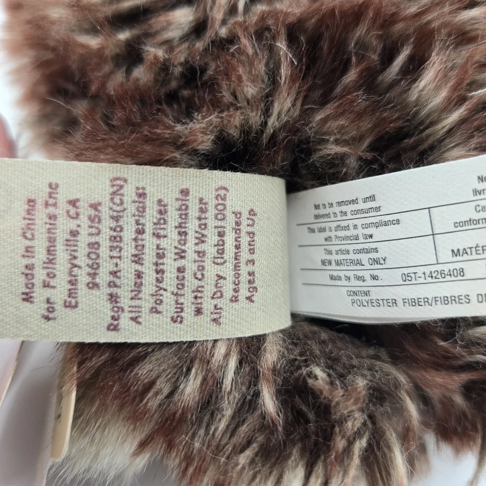 Folkmanis Hedgehog Hand Puppet With Tag